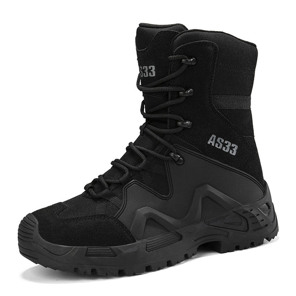 Cross border large size military boots manufacturers supply combat boots, men's and women's middle sleeve combat boots, outdoor hiking boots, Mountaineering boot, anti-collision